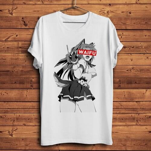 Japan anime JK girl WAIFU POI yuudachi funny t shirt men summer new white casual short sleeve UNISEX ACGN YUDACHI otaku tshirt