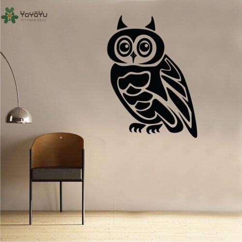 YOYOYU Wall Decal Vinyl Art Removeable Wall Room Decoration Owl Poster Kids Girls Riding Room Bird Animal DIY Mural YO379