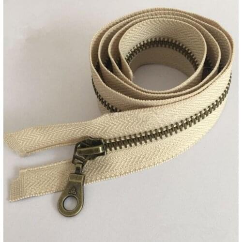 1PC* 70cm #5 Zippers Open-End Metal Bronze Zipper Slider For Garment Jacket Coat DIY Zippers ZIP01