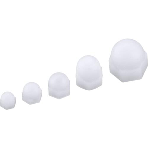 10PCS White M3 M4 M5 M6 M8 M10 M12 Nylon Bolt Nut Dome Protection Caps Covers Exposed Hexagon Plastic Decorative Acorn Cap Nuts