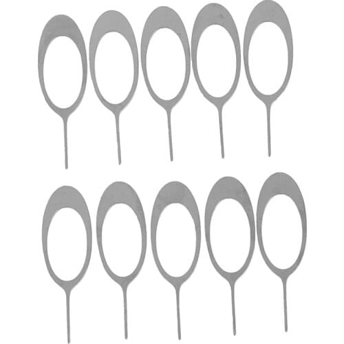 10pcs Sim Card Tray Removal Eject Pin Key Tool Needle Stainless Steel for Iphone for Samsung for Huawei KOQZM