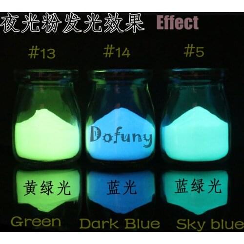 100g/bag, 3 colors Luminous powder Blue Green Glow in Dark Powder Noctilucent Powder Nail Glitter phosphor Paint Powder