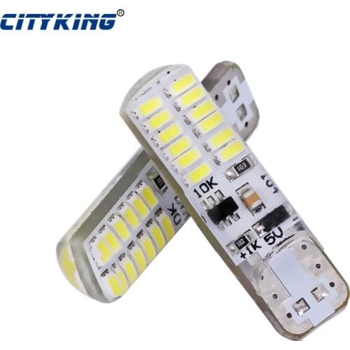 2pcs W5W T10 LED Strobe 24smd 3014 led flash t10 Silicone led Interior Light Clearance Bulbs Back-up Reverse Parking Light