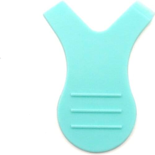 2020 NEW Mint green Y Shape Brush 2 different Cleaning Heads Plastic Soft Brush Mini Disposable Eyelash Clean Up Brush