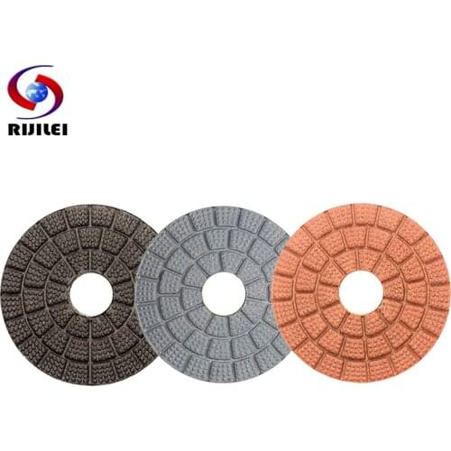 RIJILEI 10PCS/Set 3Inch Diamond Polishing Pads 80mm Wet Polishing Pad for Marble Granite Stone Concrete Floor Polish Tools HF04