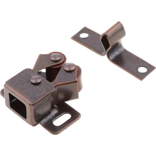 5 Sets Cupboard Cabinet Door Double Ball Catch Roller Latch - Bronze