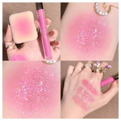 Cappuvini Korean Makeup Liquid Blush Cream Blush Makeup Breathable Feel Cute Makeup Korean Makeup Blush