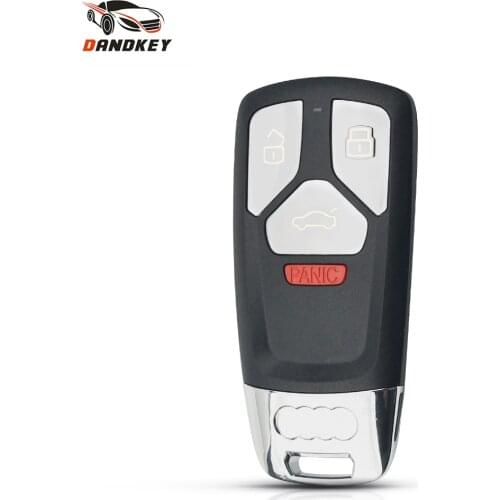 Dandkey For Audi TT A4 A5 S4 S5 Q7 SQ7 2016 2017 2018 2019 Replacement 4 Buttons Smart Remote Car Key Shell Case Fob Accessories