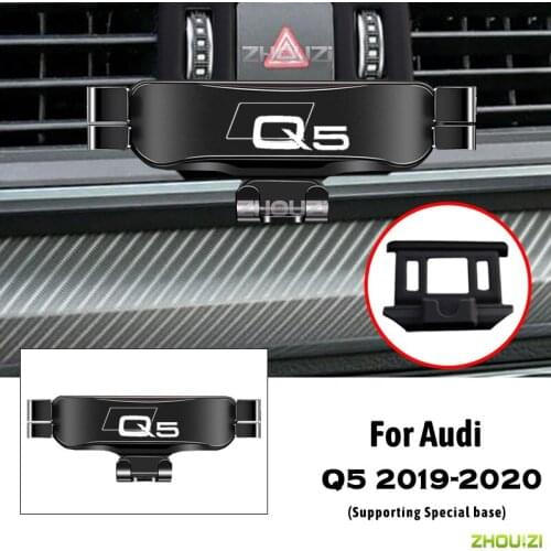 For Audi Q5 2019-2020 Car Mobile Phone Holder Special Air Vent Mounts Stand GPS Gravity Navigation Bracket Car Accessories