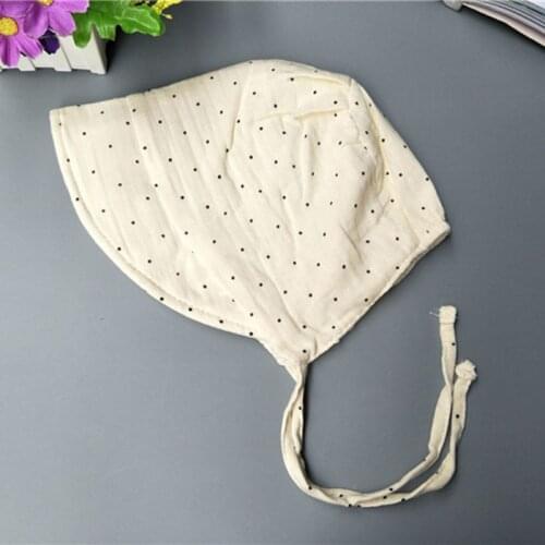 New Dot Cotton Baby Hat Summer Vintage Infant Bonnet Hat for Girls Adjustable Baby Hat 0-2 Years Q1FE