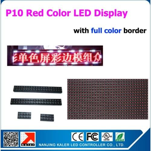 Usb Programmable Scrolling Electronic Sign 16*128 dot Red Color P10 LED Display Board 33*145cm with Full Color Border