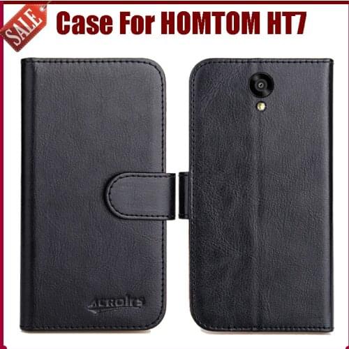 Hot Sale! HOMTOM HT7 Case New Arrival 6 Colors High Quality Flip Leather Protective Phone Cover For HOMTOM HT7 Case