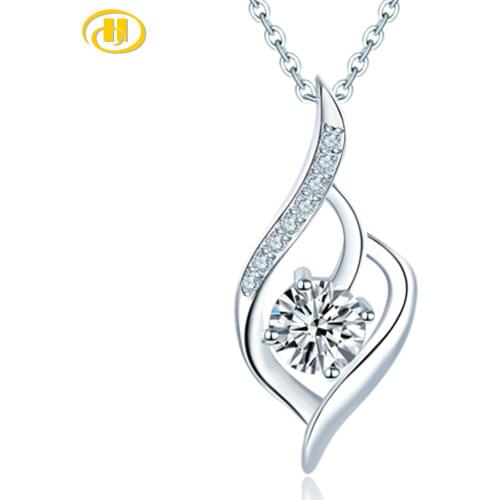 Hutang real 925 sterling silver amethyst crystal pendant for women purple white cubic zirconia fine fashion jewelry 2018 new