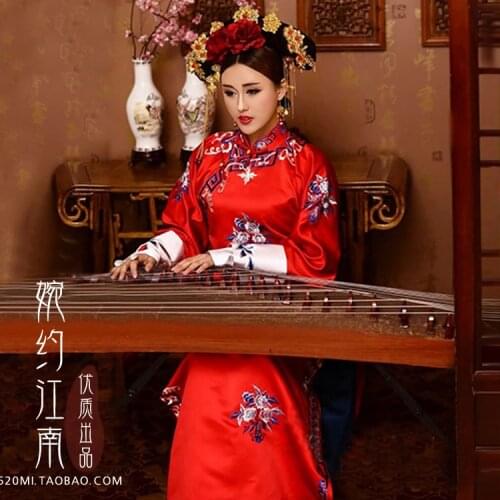 Gong Luan Xiao Palace Lock Lian Cheng Qing Dynasty Princess Costume Delicate Embroidery High Quality Qifu Womens Costume
