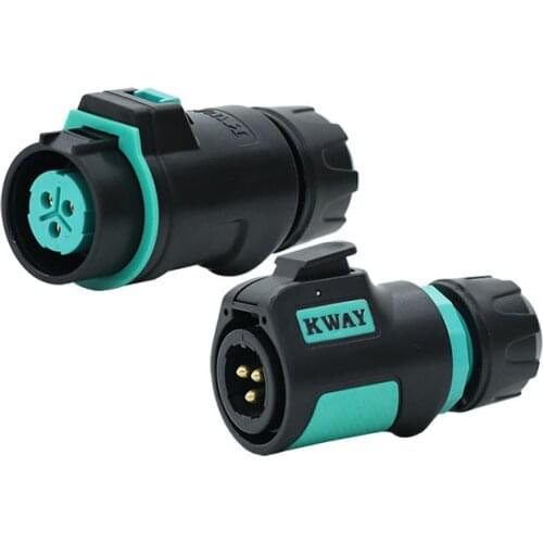 KWAY K20 Waterproof DIY Electronic Connector Industrial Soldering Wire Cable Quick Connect Gold Plated Copper 2 3 4 5 7 9 12 Pin