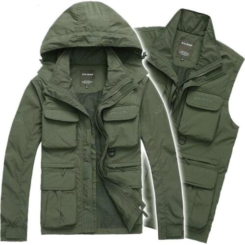 Brand Sleeves Detachable Military Jacket Men Winter Windproof Waterproof Jackets Camouflage Tactical Coat Plus Size 4XL