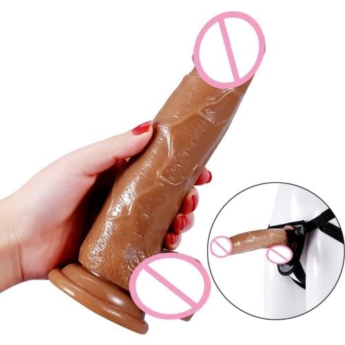 Male Artificial Penis Sex Toys For Woman Skin Feeling Strapon Dildo Realistic Cock For Lesbian Sex Products Suction Cup Dildos