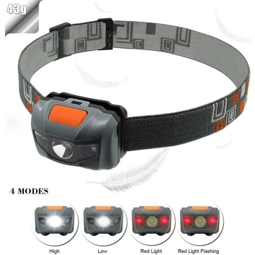 Waterproof Mini 3 LED Headlamp White Red Light Head Torch Portable 4 Modes Head Lamp Frontal Flashlight For Outdoor Cycling