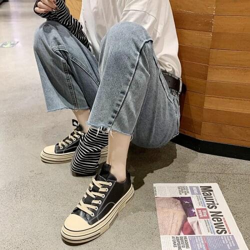 2020 new womens spring autumn fashion vulcanized shoes cross banding color matching college style womens canvas shoes U26-09