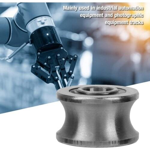 Pulley Bearings U22 U Shaped Round Bottom Track Groove Pulley Bearing Sliding Rollers Bearing 8*22.5*14.5mm linear bearings