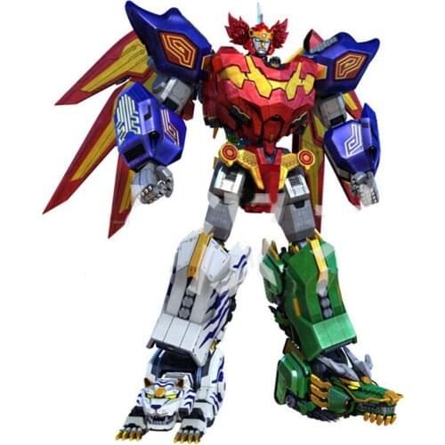 5 in1 Assembly Transformation Robot Action Figures Children Toys Gifts Megazord Super Sentai