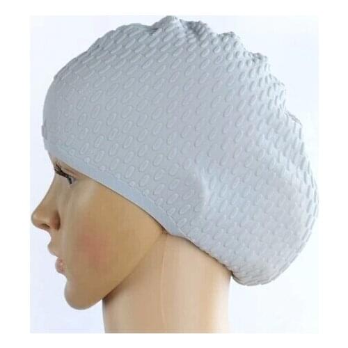 Adult silicone Swimming Cap Water droplets cap High Elastic Diving Cap