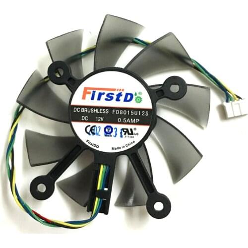 R128015SU/FD8015U12S 75mm gpu VGA Cooler Fan for ASUS GT740 650Ti EAH6770 7750 Graphics Video Card cooling