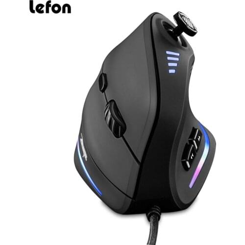 ZELOTES Vertical Gaming Mouse Wired RGB Ergonomic USB Wired Mouse Programmable Laser Mice 10000 DPI for Gamer joysticks C18