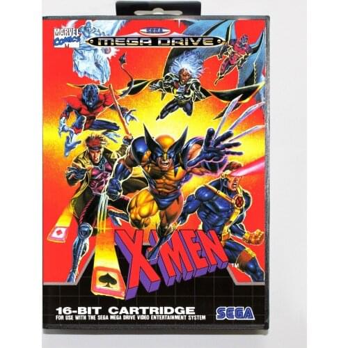 Xmen 16 bit SEGA MD Game Card With Retail Box For Sega Mega Drive For Genesis