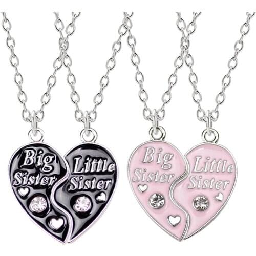 Best Friend Necklace Friendship English Alphabet Heart Pendant Necklace Babygirl Sisters Accessories For Gift Choker Wholesale