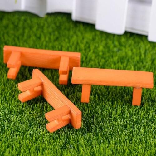 1/2/5pcs Park Chair Figurines Doll House Miniature Bench Micro Landscape Succulent Bonsai DIY Craft Home Decoration Accessories