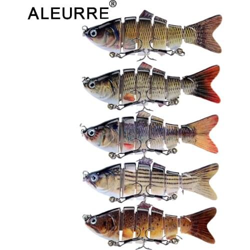 10cm 19g swimbait lure Multi Jointed fish Wobblers Lifelike Fishing Lure 6 Segment Swimbait Crankbait Fishing Tackle