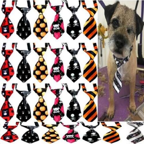 100pc/lot Dog Ties Halloween Pet Cat bowtie Neckties Accessories Dog Holiday Grooming products Supplies Y518