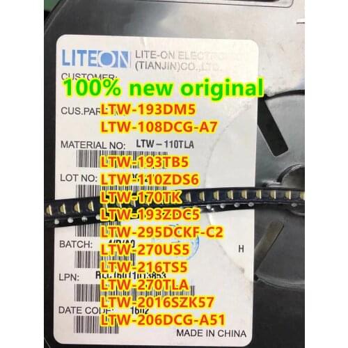 100PCS LTW-193DM5 LTW-108DCG-A7 LTW-193TB5 LTW-110ZDS6 LTW-170TK LTW-193ZDC5 LTW-295DCKF-C2 LTW-270US5 LTW-216TS5 LTW-270TLA LED