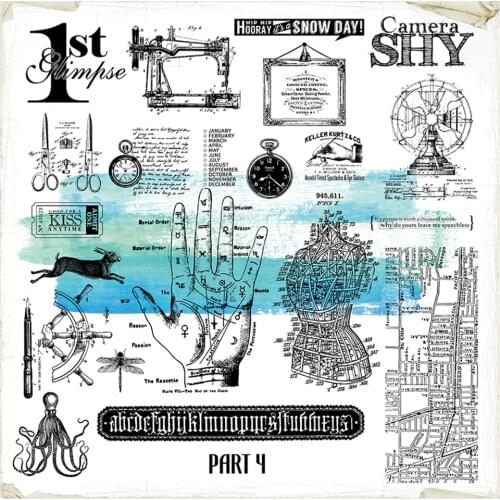 11*16 Alphabet Retro Transparent Clear Stamps Bullet Journal Supplies Silicone Seal For DIY Scrapbooking Stamp Photo Album A030