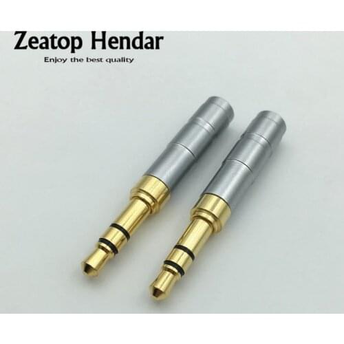2Pcs 3.5mm 3Pole Stereo Plug Earphone Pin Audio Jack Final Design Pandora Hope for Denon AH-D600 D7100 D7200 / Beyerdynamic