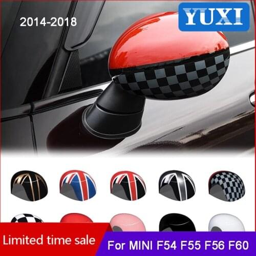 2 PCS Exterior decoration Rear view mirror housing Protection cover For BMW MINI ONE COOPER S JCW F54 F55 F56 F57 F60 2014-2018