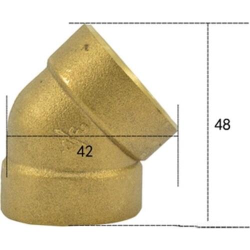 3/4" BSPP Euqal Female Brass 45 Degree Elbow Pipe Fitting Coupler Connector Water Gas Oil