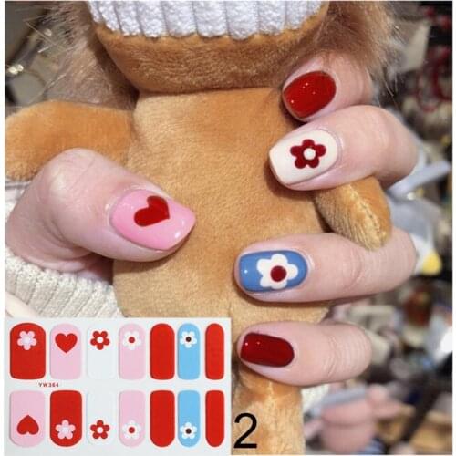 3Pcs Fashion Nail Sticker Waterproof Full Cover Nails Art Stickers Tools Self-adhesive Decal Manicure Decor декор для ногтей
