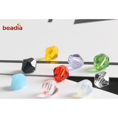 4mm 110pcs/bag Multicolor Crystal Pointed Beads Glass Beads DIY Jewelry Making Crafts Sewing Clothing Accessories Decoration