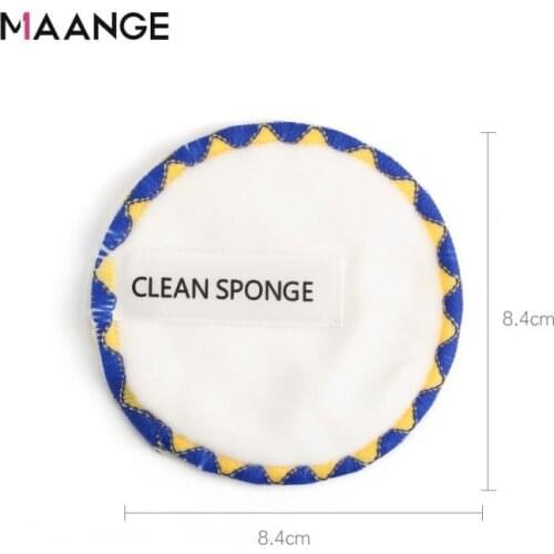 6Pcs Makeup Remover Pads Reusable Cotton Pads Make Up Facial Remover Polyester Fiber Facial Skin Cleaning Nursing Pads