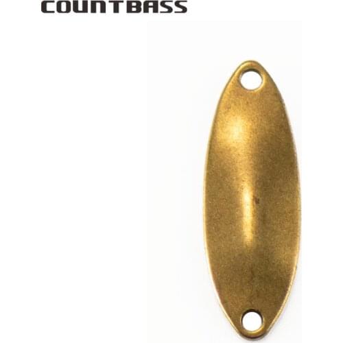 COUNTBASS 50pcs 1.8g ( 1/16oz) Brass Fishing Trout Spoon Blanks Unpainted Anglers Lures Fish Tackle