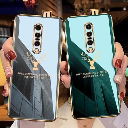 Plating Elk Pattern lifting Soft Case For Oneplus 7 Pro Case Anti-knock Protection Ultra-thin Cover For Oneplus 7 Pro Case Funda