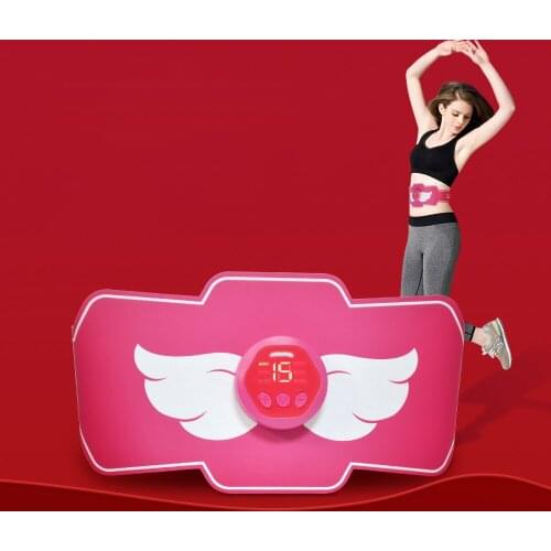 EMS Smart Abdomen Slimming Fitness Device Loss Weight Fat Belt Home Adjustable PU Belt Body Massage Fitness Equipment