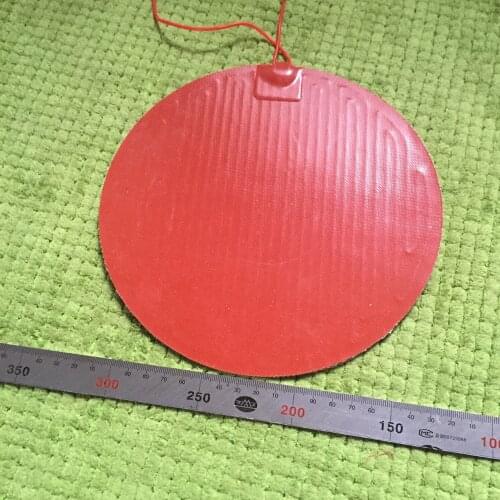 300W 220V Dia 200MM elettrico elemento riscaldante per stampante 3d silicone heating pad flexible heating element printer
