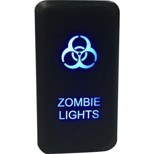 JanDeNing Zombie Light Push Switch Button LED with Wires For Toyota LandCruiser Hilux
