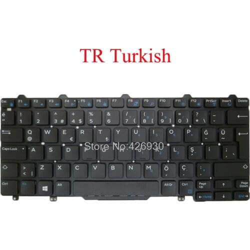 TR Keyboard For DELL For Latitude 7350 E5250 E5270 E7250 E7270 E7450 E7470 3160 3150 TR Turkish SN7231 SG-63200-28A 08VRP9 8VRP9