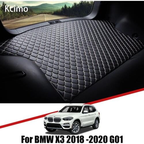 Leather Car Trunk Mat For BMW X3 G01 2018 2019 2020 Trunk Boot Mat X3 Liner Pad BMW G01 20i Cargo pad Carpet Tail Cargo Liners