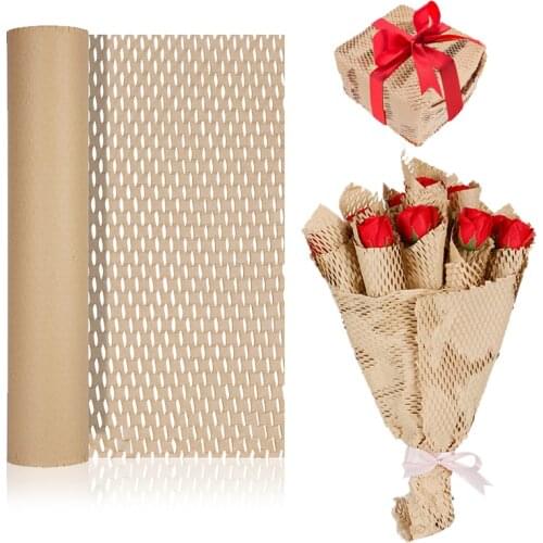 Kraft Paper For Flowers Honeycomb Paper Handmade Decorative Gift Packing Material Birthday Party Household Packaging Paper
