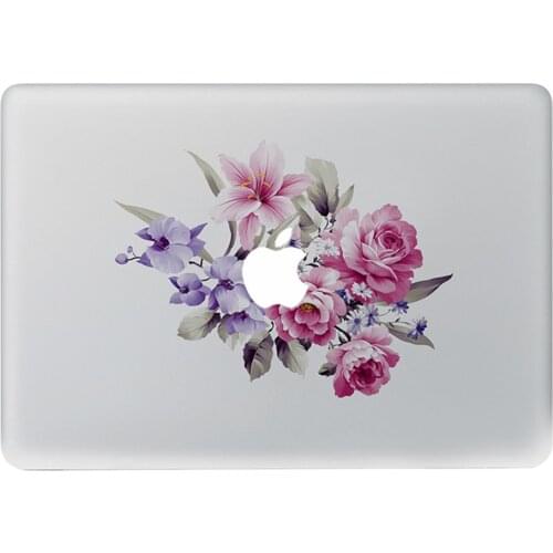 Beautiful purple bouquet Vinyl Decal Notebook sticker on Laptop Sticker For DIY Macbook Pro Air 11 13 15 inch Laptop Skin